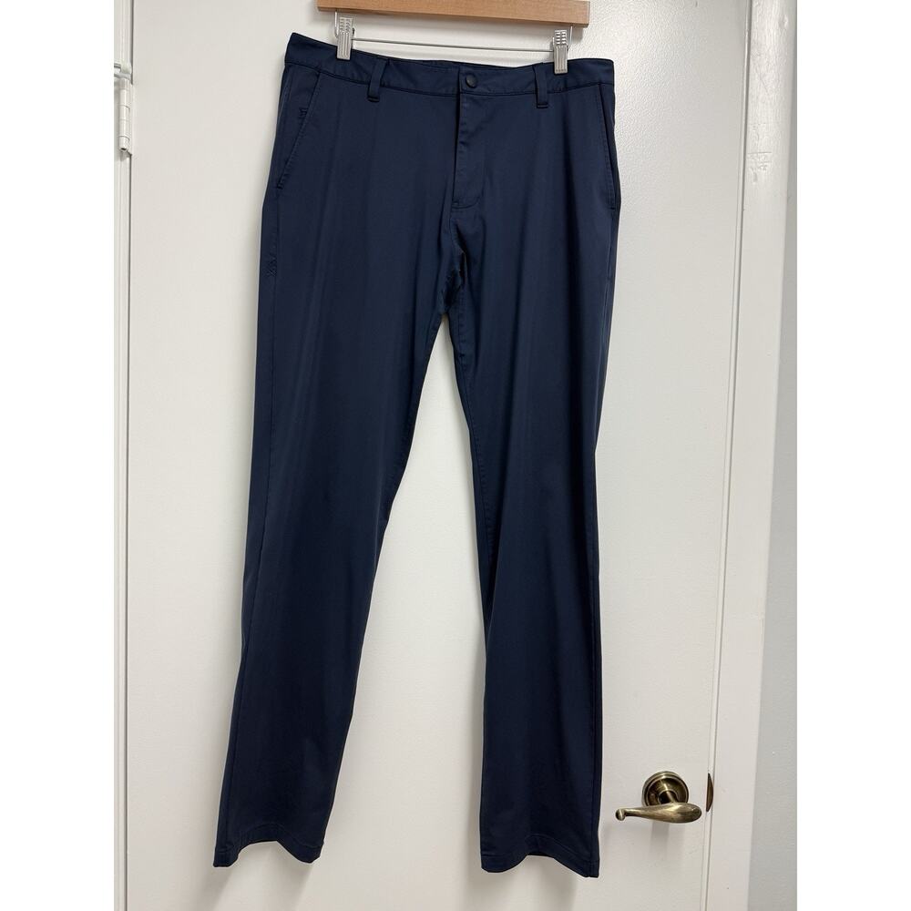 Rhone Men’s Pants Size 33x32 Navy Blue Zip Fly Straight Leg Stretch